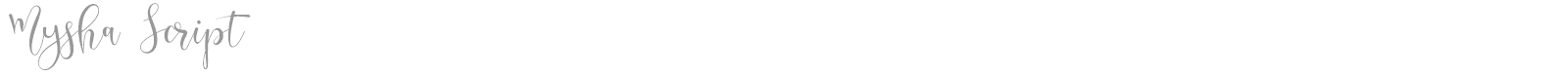 Mysha Script font preview
